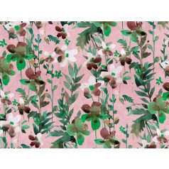   AS-Creation Metropolitan Stories the Wall 38273-1 Natur Botanikus akvarell virágfal rózsaszín zöld szines falpanel