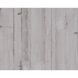   Kopottas megjelenésű Shabby deszka mintázat szürke sötétszürke és fekete tónus tapéta