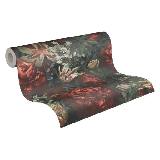 Most virágzik igazán! - Pompás virágmotívum intenzív szinezés antracit rózsaszín lila sárga bordópiros tapéta