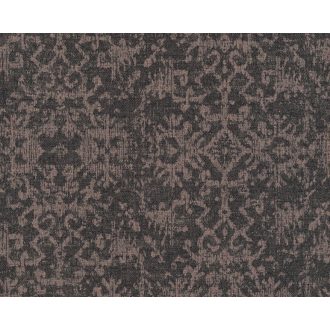   Végre Afrika! - Kézműves etno minta fekete rózsaszín és roségold tónus finom mintafény tapéta