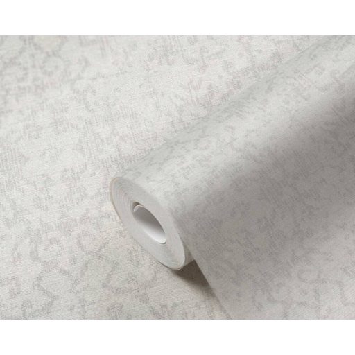 Végre Afrika! - Kézműves etno minta szürkésfehér/viágosszürke és ezüst tónus finom mintafény tapéta