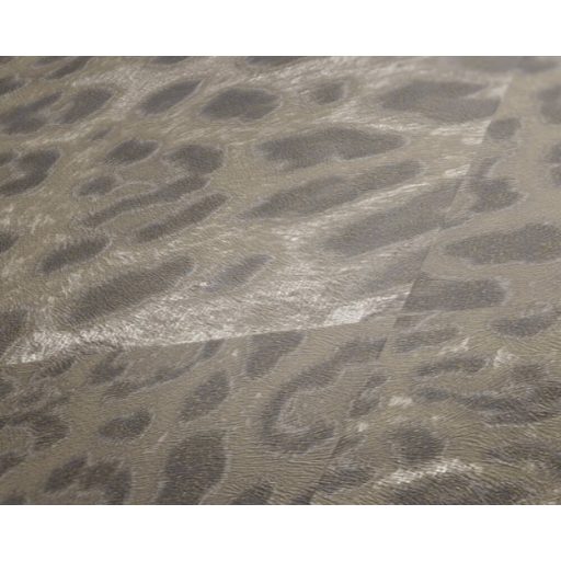 Vadító leopárdbőr minta négyzetekbe rendezve szürkésbézs/szürkésbarna és szürke tónus finom mintafény tapéta