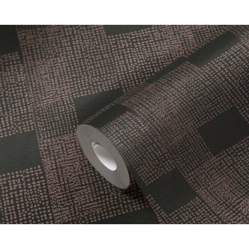 Urbánus Afrika : Fokváros - pontokkal kialakított geometrikus minta fekete és roségold tónus fémes hatás tapéta