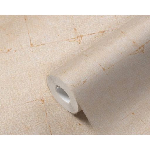 Természetes csempemozaik mintázat bézs és arany tónus finom mintafény tapéta