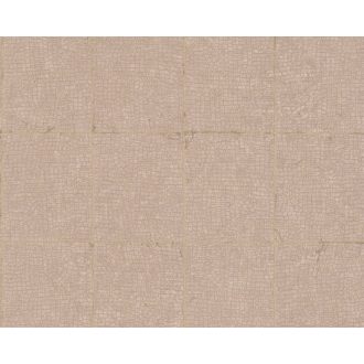   Természetes csempemozaik mintázat bézs barna és arany tónus finom mintafény tapéta