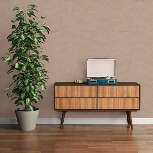 Természetes csempemozaik mintázat bézs barna és arany tónus finom mintafény tapéta