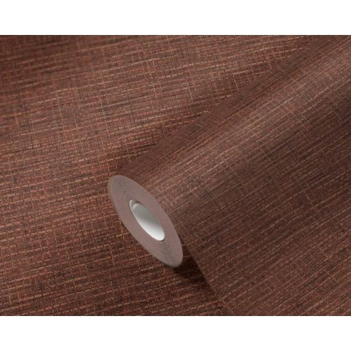 Természetes afrikai szőtt háncsminta vörösesbarna és fekete tónus tapéta