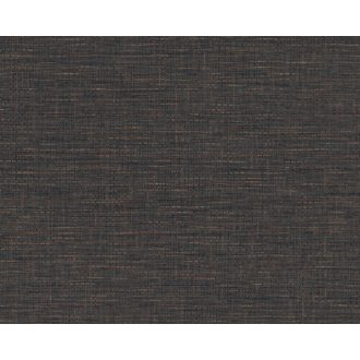   Természetes afrikai szőtt háncsminta sötérbarna fekete és rézszín tónus tapéta