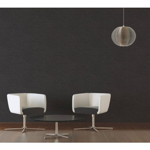 Természetes afrikai szőtt háncsminta sötérbarna fekete és rézszín tónus tapéta