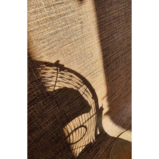 Természetes afrikai szőtt háncsminta bézs és barna tónus tapéta