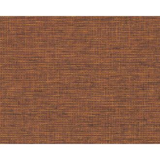   Természetes afrikai szőtt háncsminta narancs terrakotta vörösesbarna és fekete tónus tapéta