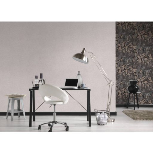 Strukturált textilhatású minta szürke és barna tónus tapéta