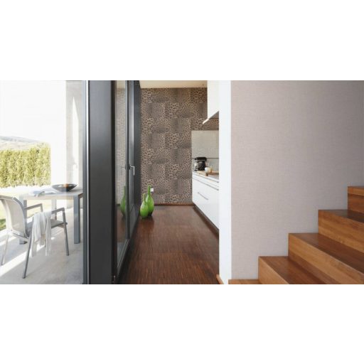 Strukturált textilhatású minta bézs és barna tónus tapéta