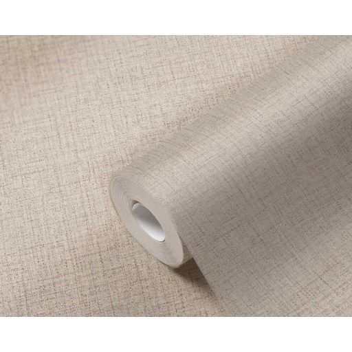 Strukturált textilhatású minta szürkésbézs és barna tónus tapéta