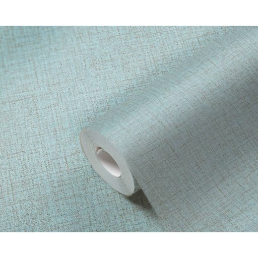 Strukturált textilhatású minta zöldeskék(türkiz) és barna tónus tapéta