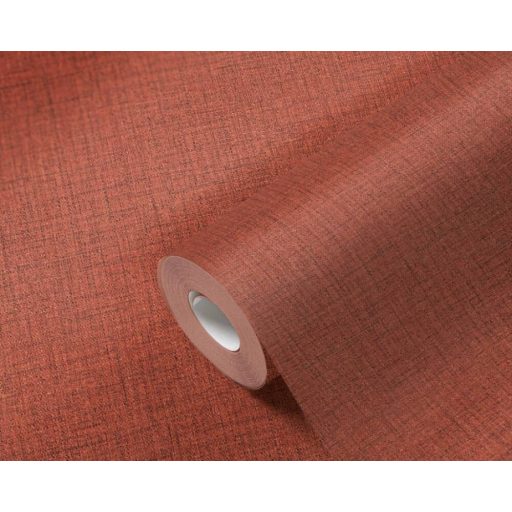 Strukturált textilhatású minta vörös és sötétbarna tónus tapéta