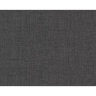   Strukturált textilhatású minta sötétszürke/antracit és fekete tónus tapéta
