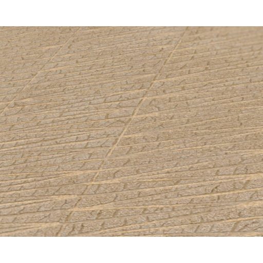 Sávokba rendezett ötletes grafikai vonalminta bézs és barna tónus arany fényes mintafelület tapéta