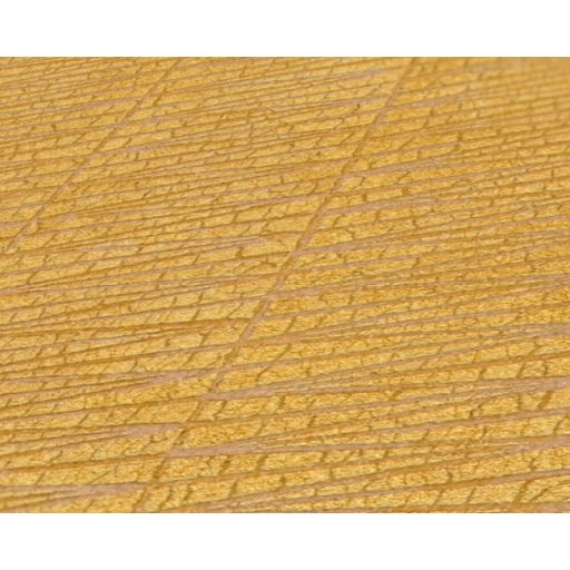 Sávokba rendezett ötletes grafikai vonalminta sárga tónus réz fényes mintafelület tapéta