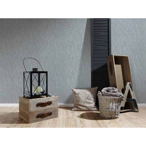 Karcolt hatású grafikai struktúrminta szürke tónus ezüst fémes hatás tapéta