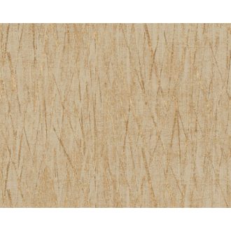   Karcolt hatású grafikai struktúrminta barna tónus réz fémes hatás tapéta