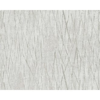   Karcolt hatású grafikai struktúrminta szürke és szürkésbarna tónus ezüst fémes hatás tapéta