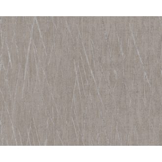   Karcolt hatású grafikai struktúrminta barna és szürkésbarna tónus ezüst fémes hatás tapéta