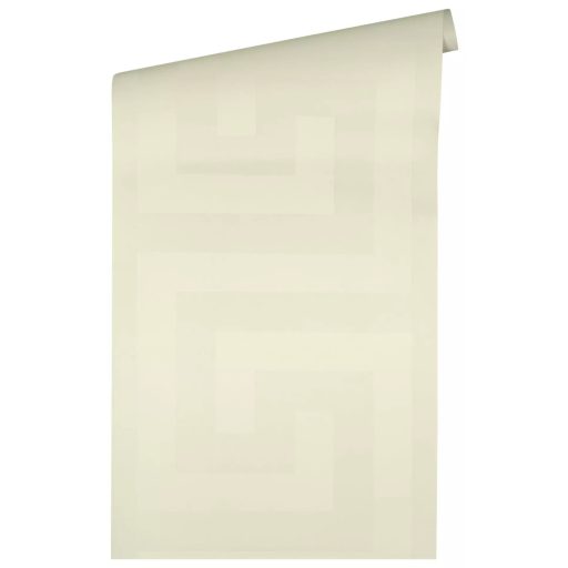 Kifinomult absztrakt geometriai minta különleges relief hatású felülettel krémszín és halvány bézs tónus tapéta