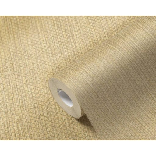 Skandináv stílusú strukturált durva szövetminta sárgásbézs és barna tónus tapéta