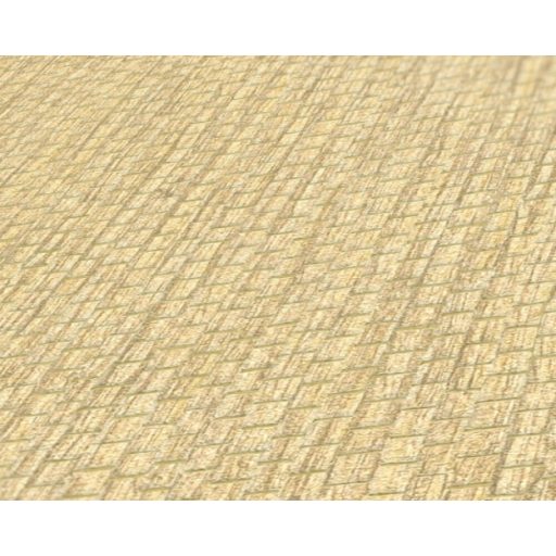 Skandináv stílusú strukturált durva szövetminta sárgásbézs és barna tónus tapéta