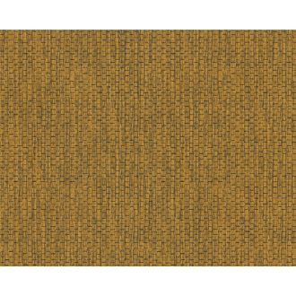   Skandináv stílusú strukturált durva szövetminta sárgásbarna és sötétbarna tónus tapéta