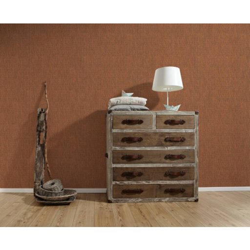 Skandináv stílusú strukturált durva szövetminta fémes vörös és fekete tónus tapéta