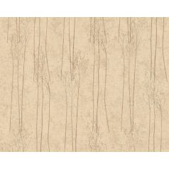   Skandináv stílusú hosszúszárú stilizált réti (pampa)füvek bézs és barna tónus tapéta