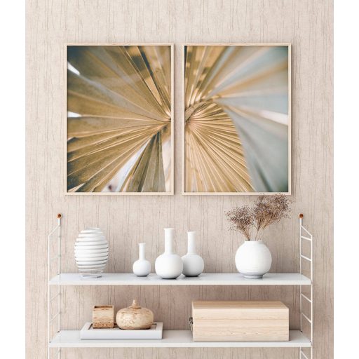 Skandináv stílusú hosszúszárú stilizált réti (pampa)füvek krémszürke bézs és szürkésbézs tónus tapéta