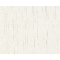   Skandináv stílusú hosszúszárú stilizált réti (pampa)füvek törtfehér és világosszürke tónus tapéta
