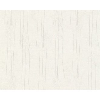   Skandináv stílusú hosszúszárú stilizált réti (pampa)füvek törtfehér és világosszürke tónus tapéta