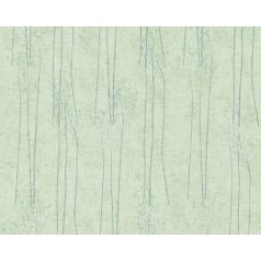   Skandináv stílusú hosszúszárú stilizált réti (pampa)füvek világoszöld és zöld tónus tapéta