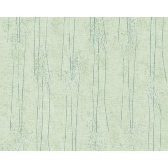   Skandináv stílusú hosszúszárú stilizált réti (pampa)füvek világoszöld és zöld tónus tapéta