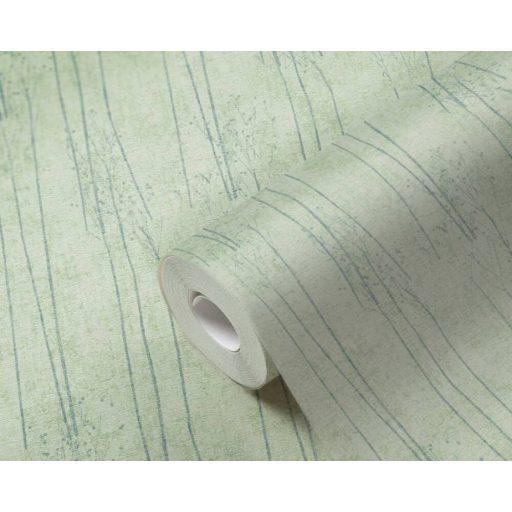 Skandináv stílusú hosszúszárú stilizált réti (pampa)füvek világoszöld és zöld tónus tapéta