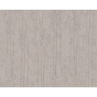   Skandináv stílusú hosszúszárú stilizált réti (pampa)füvek szürkésbarna és sötétszürke tónus tapéta