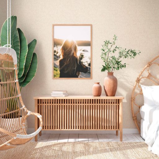 Kis hatszög - csillag motívum krém bézs és világosbarna tónus tapéta