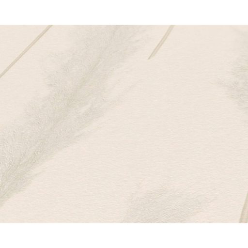 Harmonikusan elrendezett ezüstös pampafű minta törtfehér világosszürke és szürke tónus ezüstfehér finom fény tapéta