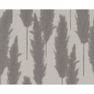   Harmonikusan elrendezett ezüstös pampafű minta szürke és sötétszürke/antracit tónus ezüst finom fény tapéta