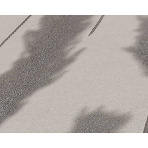 Harmonikusan elrendezett ezüstös pampafű minta szürke és sötétszürke/antracit tónus ezüst finom fény tapéta