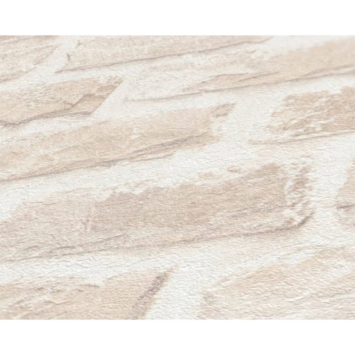 Természetes téglafal már a fenntarthatóság jegyében fehér bézs és szürkésbézs tónus tapéta