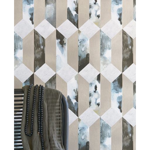 Eijffinger ENSO 386501 modern geometrikus 3D márvány fekete arany szürke ezüstszürke tapéta