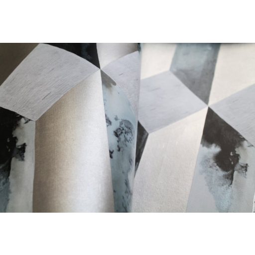 Eijffinger ENSO 386501 modern geometrikus 3D márvány fekete arany szürke ezüstszürke tapéta