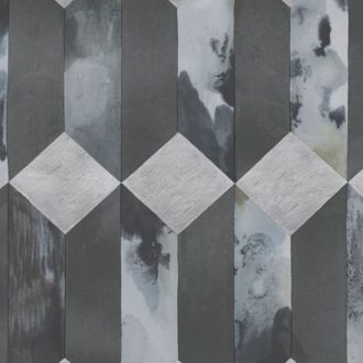   Eijffinger ENSO 386502  modern geometrikus 3D márvány fekete szürke ezüstszürke tapéta