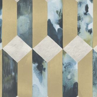   Eijffinger ENSO 386503  modern geometrikus 3D márvány kék arany szürke türkiz fémes hatás tapéta