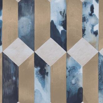   Eijffinger ENSO 386504  modern geometrikus 3D márvány bézs kék rézszín szürke fémes hatás tapéta